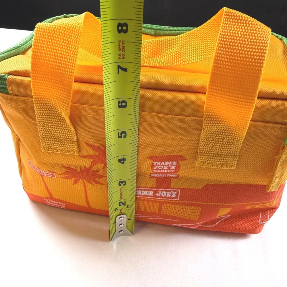 Trader Joe's Mini Insulated Bag Unisex OS Yellow Orange Sunset Lunch Tote NWT